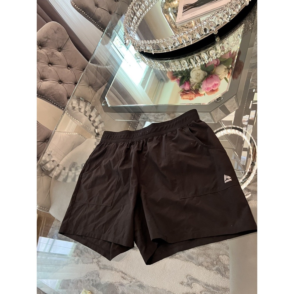 RBX Womens Black Athletic Running Training Shorts Pockets Activewear Size‎ L